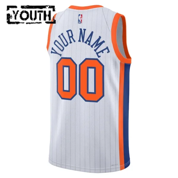 Nike New York Knicks Personoitava Lasten Pelipaita City Edition 2024-25 Swingman Valkoinen