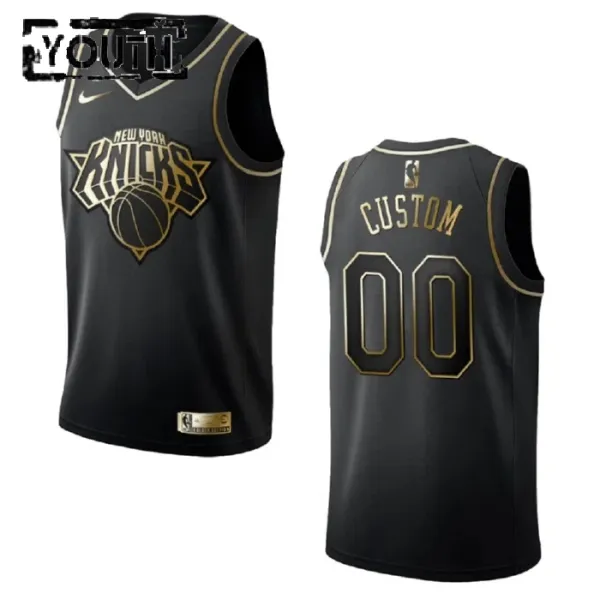 Nike New York Knicks Personoitava Lasten Pelipaita Golden Edition Swingman Musta Nike New York Knicks Personoitava Lasten Pelipaita Golden Edition Swingman Musta
