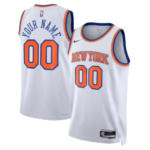 Nike New York Knicks Personoitava Miesten Pelipaita Association Edition Swingman Valkoinen Nike New York Knicks Personoitava Miesten Pelipaita Association Edition Swingman Valkoinen