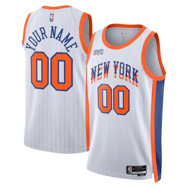 Nike New York Knicks Personoitava Miesten Pelipaita City Edition 2024-25 Swingman Valkoinen Nike New York Knicks Personoitava Miesten Pelipaita City Edition 2024-25 Swingman Valkoinen