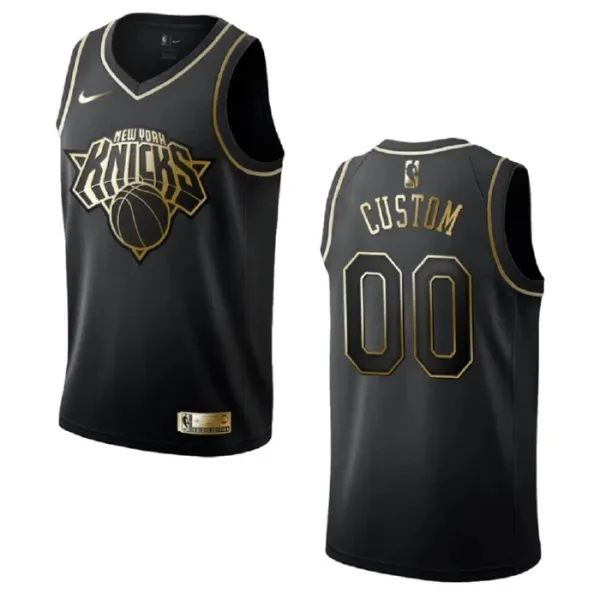 Nike New York Knicks Personoitava Miesten Pelipaita Golden Edition Swingman Musta Nike New York Knicks Personoitava Miesten Pelipaita Golden Edition Swingman Musta