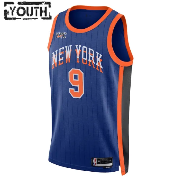 Nike New York Knicks RJ Barrett Lasten Pelipaita City Edition 2023-24 Swingman Sininen
