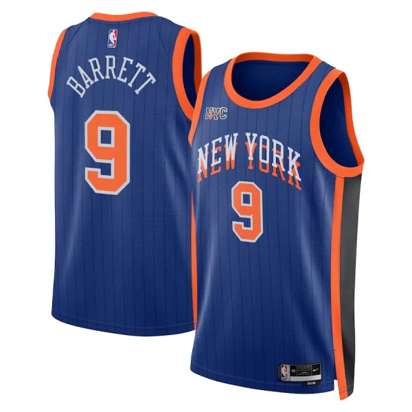 Nike New York Knicks RJ Barrett Miesten Pelipaita City Edition 2023-24 Swingman Sininen Nike New York Knicks RJ Barrett Miesten Pelipaita City Edition 2023-24 Swingman Sininen