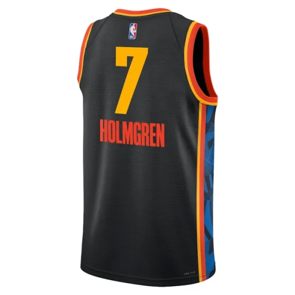 Nike Oklahoma City Thunder Chet Holmgren Miesten Pelipaita City Edition 2024-25 Swingman Musta