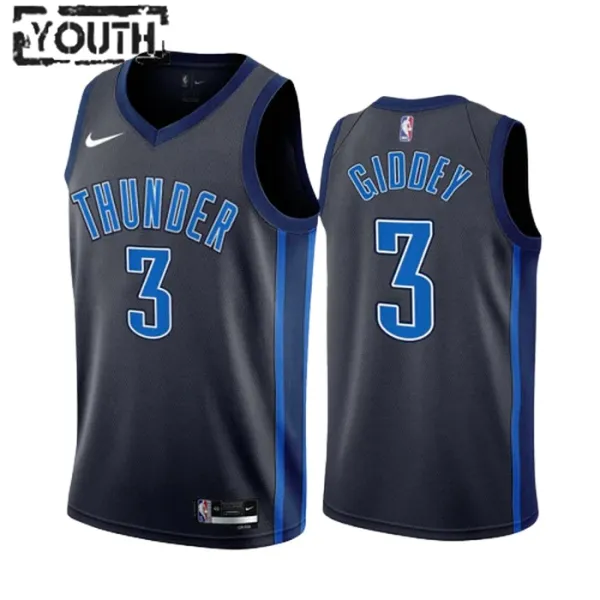 Nike Oklahoma City Thunder Josh Giddey 3 Lasten Pelipaita City Edition 2022-23 Swingman Musta Nike Oklahoma City Thunder Josh Giddey 3 Lasten Pelipaita City Edition 2022-23 Swingman Musta