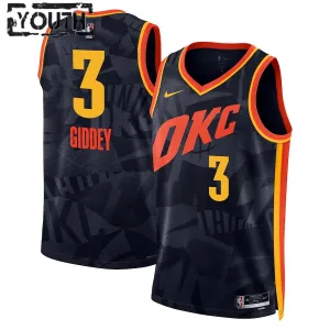 Nike Oklahoma City Thunder Josh Giddey Lasten Pelipaita City Edition 2023-24 Swingman Musta Nike Oklahoma City Thunder Josh Giddey Lasten Pelipaita City Edition 2023-24 Swingman Musta