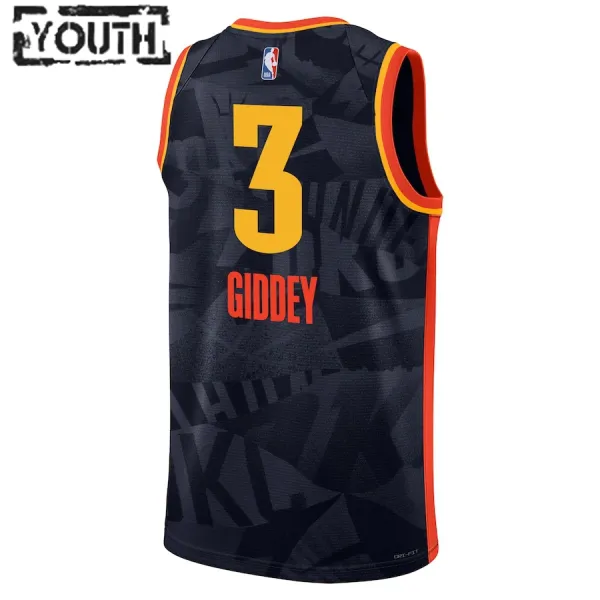 Nike Oklahoma City Thunder Josh Giddey Lasten Pelipaita City Edition 2023-24 Swingman Musta