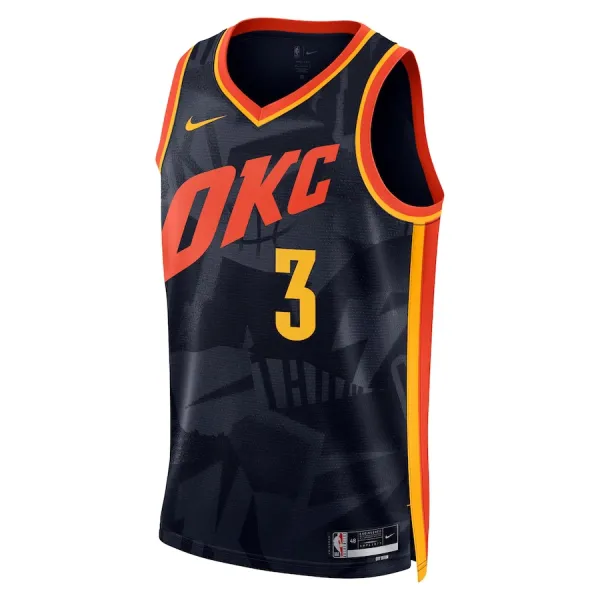 Nike Oklahoma City Thunder Josh Giddey Miesten Pelipaita City Edition 2023-24 Swingman Musta