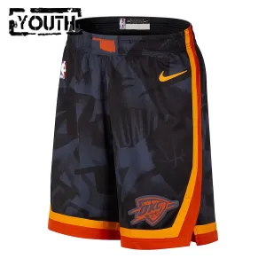 Nike Oklahoma City Thunder Lasten Shortsit City Edition 2023-24 Swingman Laivasto
