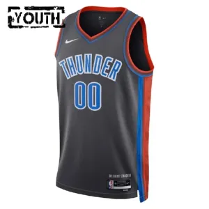 Nike Oklahoma City Thunder Personoitava Lasten Pelipaita City Edition 2022-23 Swingman Musta