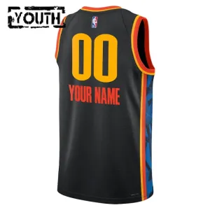 Nike Oklahoma City Thunder Personoitava Lasten Pelipaita City Edition 2024-25 Swingman Musta