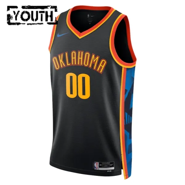 Nike Oklahoma City Thunder Personoitava Lasten Pelipaita City Edition 2024-25 Swingman Musta