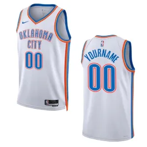Nike Oklahoma City Thunder Personoitava Miesten Pelipaita Association Edition 2022-23 Swingman Valkoinen Nike Oklahoma City Thunder Personoitava Miesten Pelipaita Association Edition 2022-23 Swingman Valkoinen