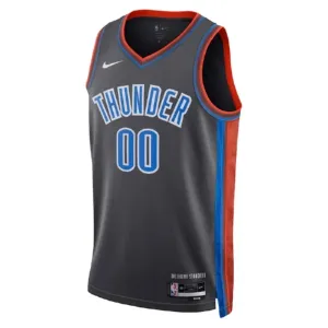 Nike Oklahoma City Thunder Personoitava Miesten Pelipaita City Edition 2022-23 Swingman Musta