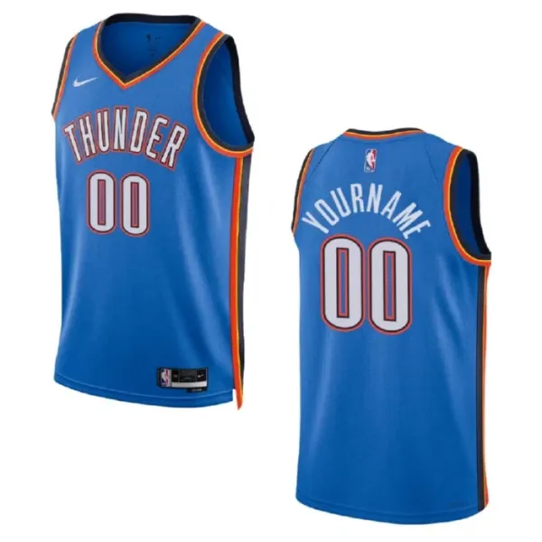 Nike Oklahoma City Thunder Personoitava Miesten Pelipaita Icon Edition 2022-23 Swingman Sininen Nike Oklahoma City Thunder Personoitava Miesten Pelipaita Icon Edition 2022-23 Swingman Sininen