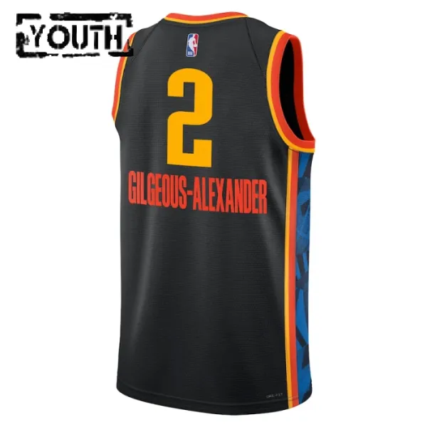 Nike Oklahoma City Thunder Shai Gilgeous Alexander Lasten Pelipaita City Edition 2024-25 Swingman Musta