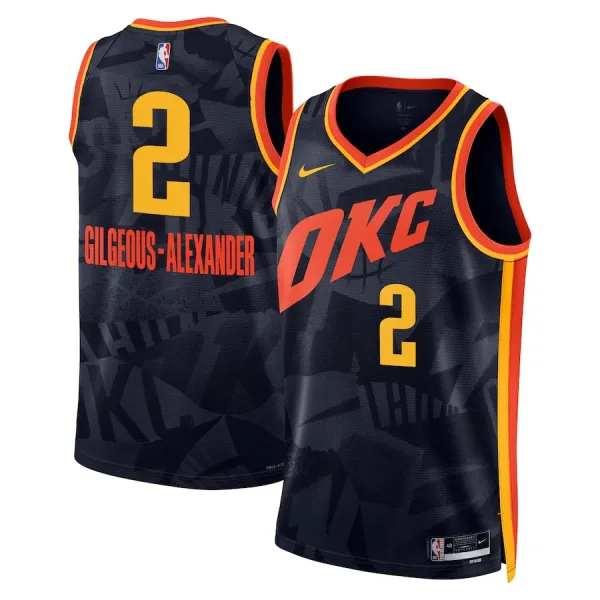 Nike Oklahoma City Thunder Shai Gilgeous Alexander Miesten Pelipaita City Edition 2023-24 Swingman Musta Nike Oklahoma City Thunder Shai Gilgeous Alexander Miesten Pelipaita City Edition 2023-24 Swingman Musta