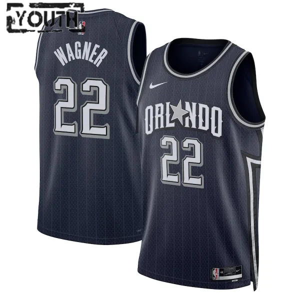 Nike Orlando Magic Franz Wagner Lasten Pelipaita City Edition 2023-24 Swingman Laivasto Nike Orlando Magic Franz Wagner Lasten Pelipaita City Edition 2023-24 Swingman Laivasto