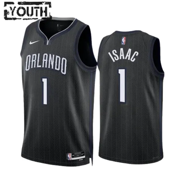 Nike Orlando Magic Jonathan Isaac 1 Lasten Pelipaita City Edition 2022-23 Swingman Musta Nike Orlando Magic Jonathan Isaac 1 Lasten Pelipaita City Edition 2022-23 Swingman Musta