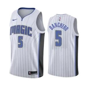 Nike Orlando Magic Paolo Banchero 5 Miesten Pelipaita Association Edition Swingman Valkoinen Nike Orlando Magic Paolo Banchero 5 Miesten Pelipaita Association Edition Swingman Valkoinen
