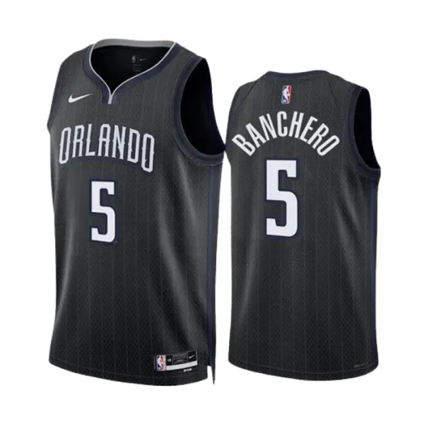 Nike Orlando Magic Paolo Banchero 5 Miesten Pelipaita City Edition 2022-23 Swingman Musta Nike Orlando Magic Paolo Banchero 5 Miesten Pelipaita City Edition 2022-23 Swingman Musta