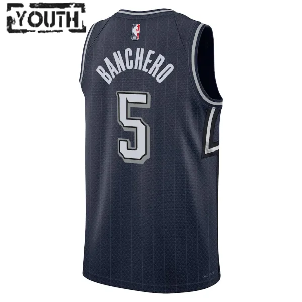 Nike Orlando Magic Paolo Banchero Lasten Pelipaita City Edition 2023-24 Swingman Laivasto