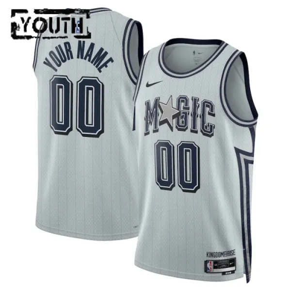 Nike Orlando Magic Personoitava Lasten Pelipaita City Edition 2024-25 Swingman Harmaa Nike Orlando Magic Personoitava Lasten Pelipaita City Edition 2024-25 Swingman Harmaa