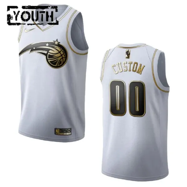 Nike Orlando Magic Personoitava Lasten Pelipaita Golden Edition Swingman Valkoinen Nike Orlando Magic Personoitava Lasten Pelipaita Golden Edition Swingman Valkoinen