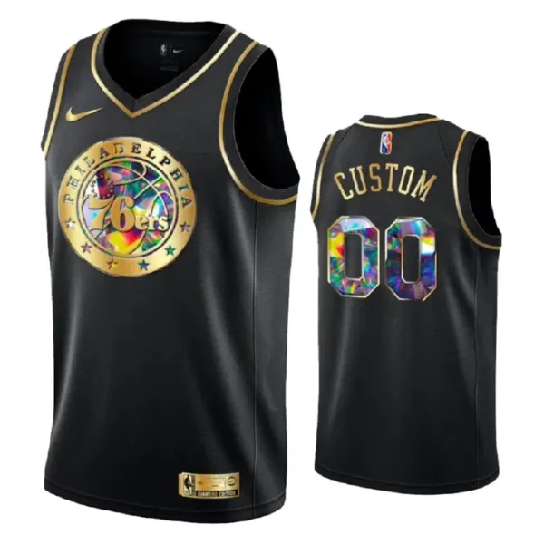 Nike Philadelphia 76ers Diamond Edition Personoitava Miesten Pelipaita Swingman Musta Nike Philadelphia 76ers Diamond Edition Personoitava Miesten Pelipaita Swingman Musta
