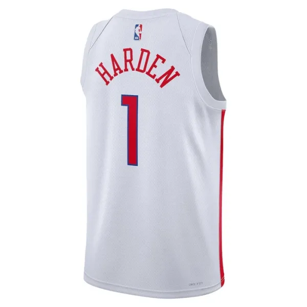 Nike Philadelphia 76ers James Harden 1 Miesten Pelipaita City Edition 2022-23 Swingman Valkoinen