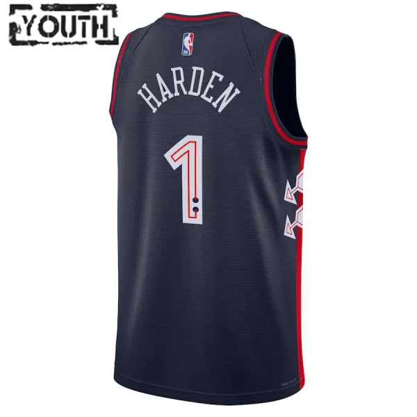 Nike Philadelphia 76ers James Harden Lasten Pelipaita City Edition 2023-24 Swingman Laivasto