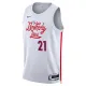 Nike Philadelphia 76ers Joel Embiid 21 Miesten Pelipaita City Edition 2022-23 Swingman Valkoinen