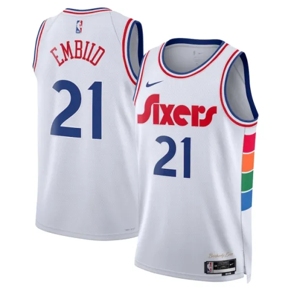 Nike Philadelphia 76ers Joel Embiid Miesten Pelipaita City Edition 2024-25 Swingman Valkoinen Nike Philadelphia 76ers Joel Embiid Miesten Pelipaita City Edition 2024-25 Swingman Valkoinen