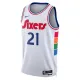 Nike Philadelphia 76ers Joel Embiid Miesten Pelipaita City Edition 2024-25 Swingman Valkoinen