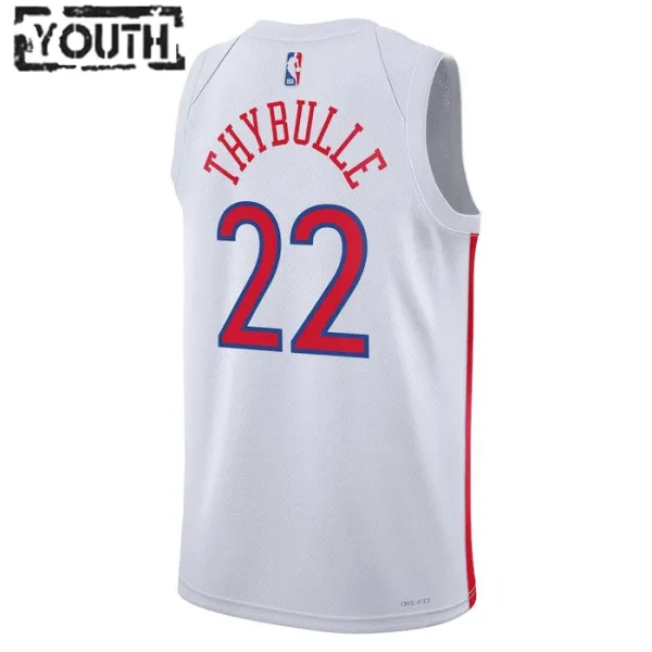 Nike Philadelphia 76ers Matisse Thybulle 22 Lasten Pelipaita City Edition 2022-23 Swingman Valkoinen