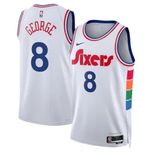 Nike Philadelphia 76ers Paul George Miesten Pelipaita City Edition 2024-25 Swingman Valkoinen Nike Philadelphia 76ers Paul George Miesten Pelipaita City Edition 2024-25 Swingman Valkoinen