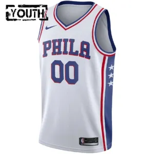 Nike Philadelphia 76ers Personoitava Lasten Pelipaita Association Edition Swingman Valkoinen