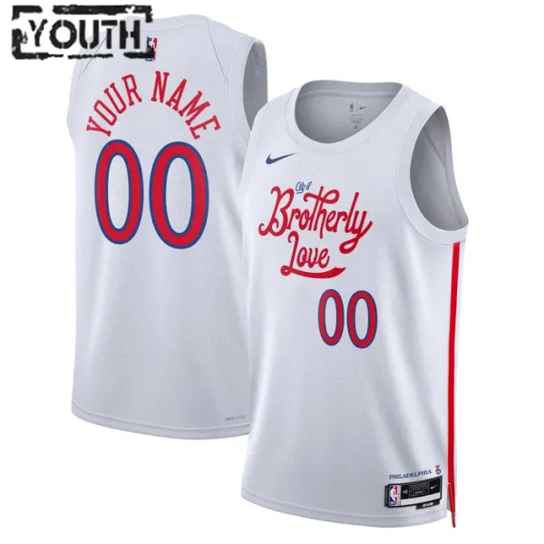 Nike Philadelphia 76ers Personoitava Lasten Pelipaita City Edition 2022-23 Swingman Nike Philadelphia 76ers Personoitava Lasten Pelipaita City Edition 2022-23 Swingman