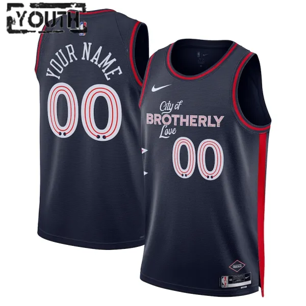 Nike Philadelphia 76ers Personoitava Lasten Pelipaita City Edition 2023-24 Swingman Nike Philadelphia 76ers Personoitava Lasten Pelipaita City Edition 2023-24 Swingman