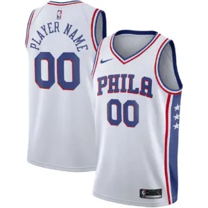 Nike Philadelphia 76ers Personoitava Miesten Pelipaita Association Edition Swingman Valkoinen