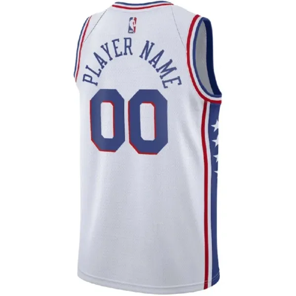 Nike Philadelphia 76ers Personoitava Miesten Pelipaita Association Edition Swingman Valkoinen
