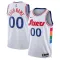 Nike Philadelphia 76ers Personoitava Miesten Pelipaita City Edition 2024-25 Swingman Valkoinen