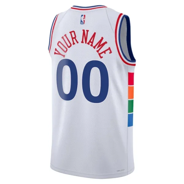 Nike Philadelphia 76ers Personoitava Miesten Pelipaita City Edition 2024-25 Swingman Valkoinen