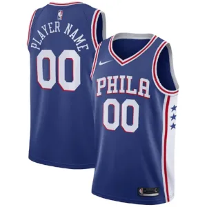 Nike Philadelphia 76ers Personoitava Miesten Pelipaita Icon Edition Swingman Sininen