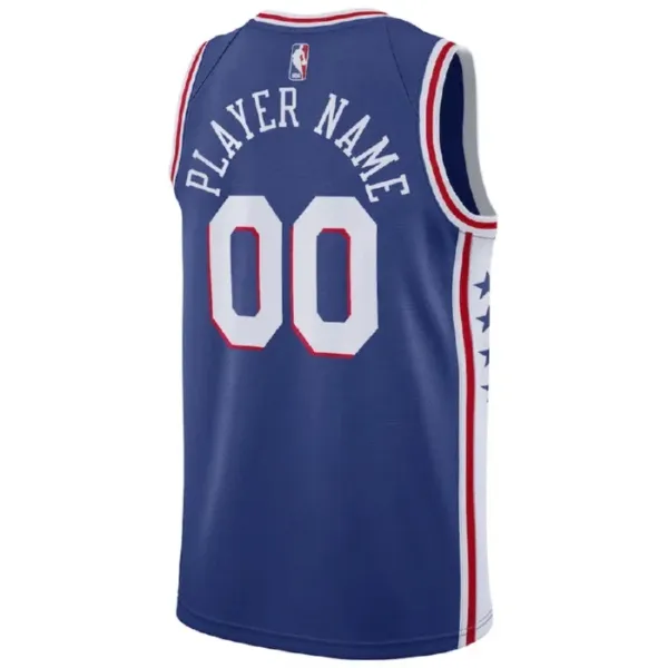 Nike Philadelphia 76ers Personoitava Miesten Pelipaita Icon Edition Swingman Sininen