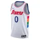 Nike Philadelphia 76ers Tyrese Maxey Miesten Pelipaita City Edition 2024-25 Swingman Valkoinen
