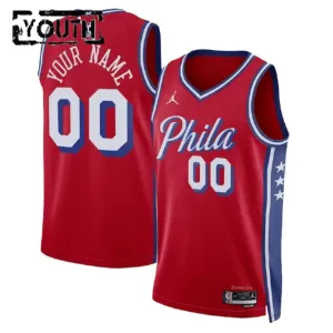 Philadelphia 76ers Jordan Personoitava Lasten Pelipaita Statement Edition Swingman Punainen