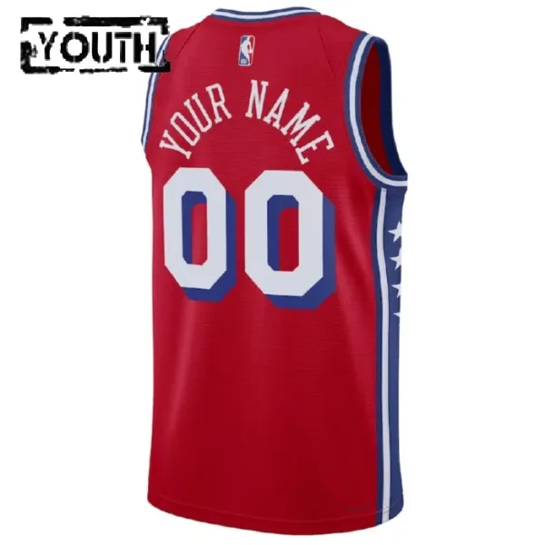 Philadelphia 76ers Jordan Personoitava Lasten Pelipaita Statement Edition Swingman Punainen