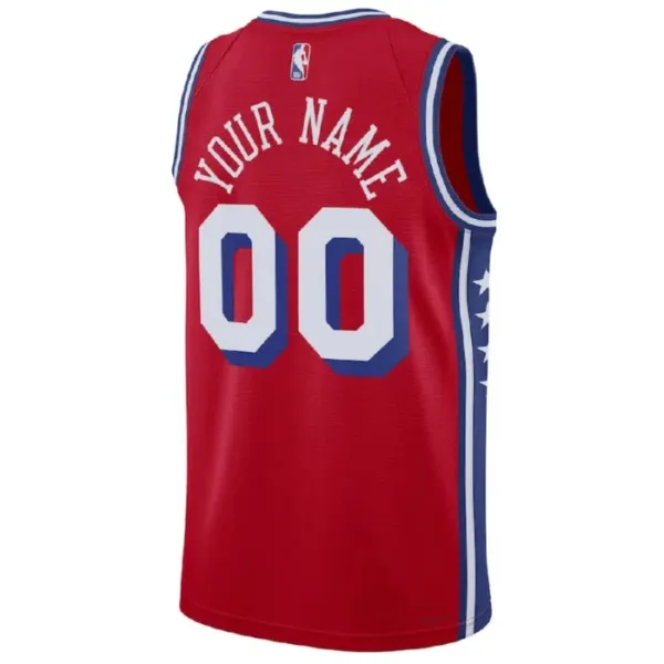 Philadelphia 76ers Jordan Personoitava Miesten Pelipaita Statement Edition Swingman Punainen