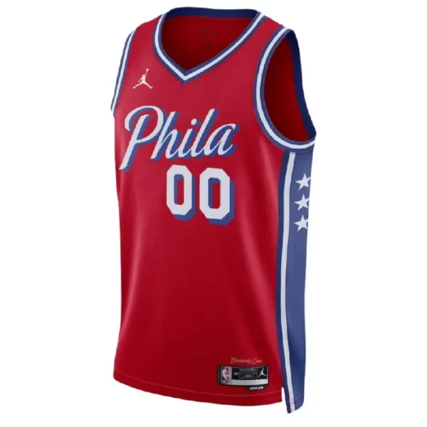 Philadelphia 76ers Jordan Personoitava Miesten Pelipaita Statement Edition Swingman Punainen